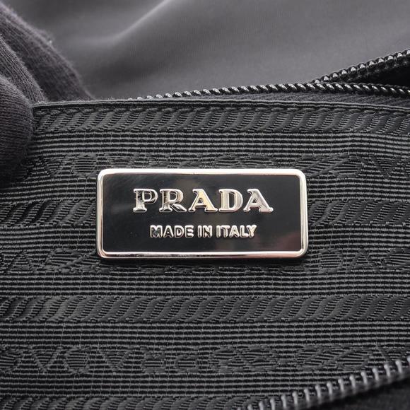 Prada Vela handbag in nylon and leather, black, BR3699 - Picture 4 of 8
